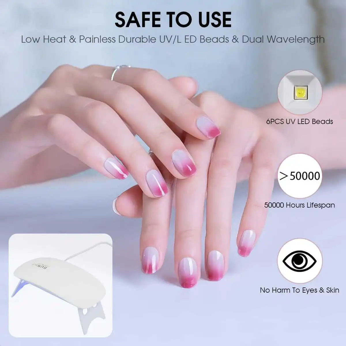 آلة مجفف الأظافر الصغيرة مصباح الأظافر ضوء الأشعة فوق البنفسجية LED مصباح مانيكير لتجفيف طلاء الأظافر USB قابلة للشحن أداة الصحة الجمال