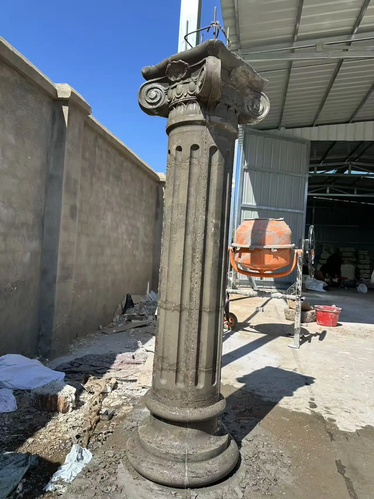 2025 Diameter 25cm New Roman Column Lotus European Style Villa Pillar Pier Wedding Courtyard Gate Decoration Cement Concrete Mou