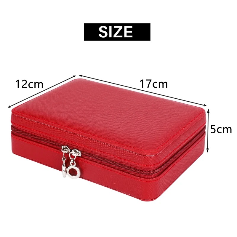 ที่เก็บของจัดระเบียบกล่องเก็บเครื่องประดับสไตล์เกาหลีกล่องแหวนทำจากหนังขนาดใหญ่ทำจากกระจกอเนกประสงค์สำหรับเครื่องประดับ