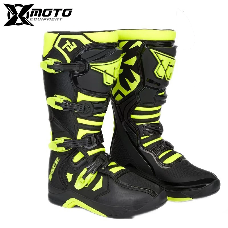 

Motocross Shoes Motorcycle Riding Boots Anti Fall Long-distance Rally Boots Wear-resistant Racing Boots