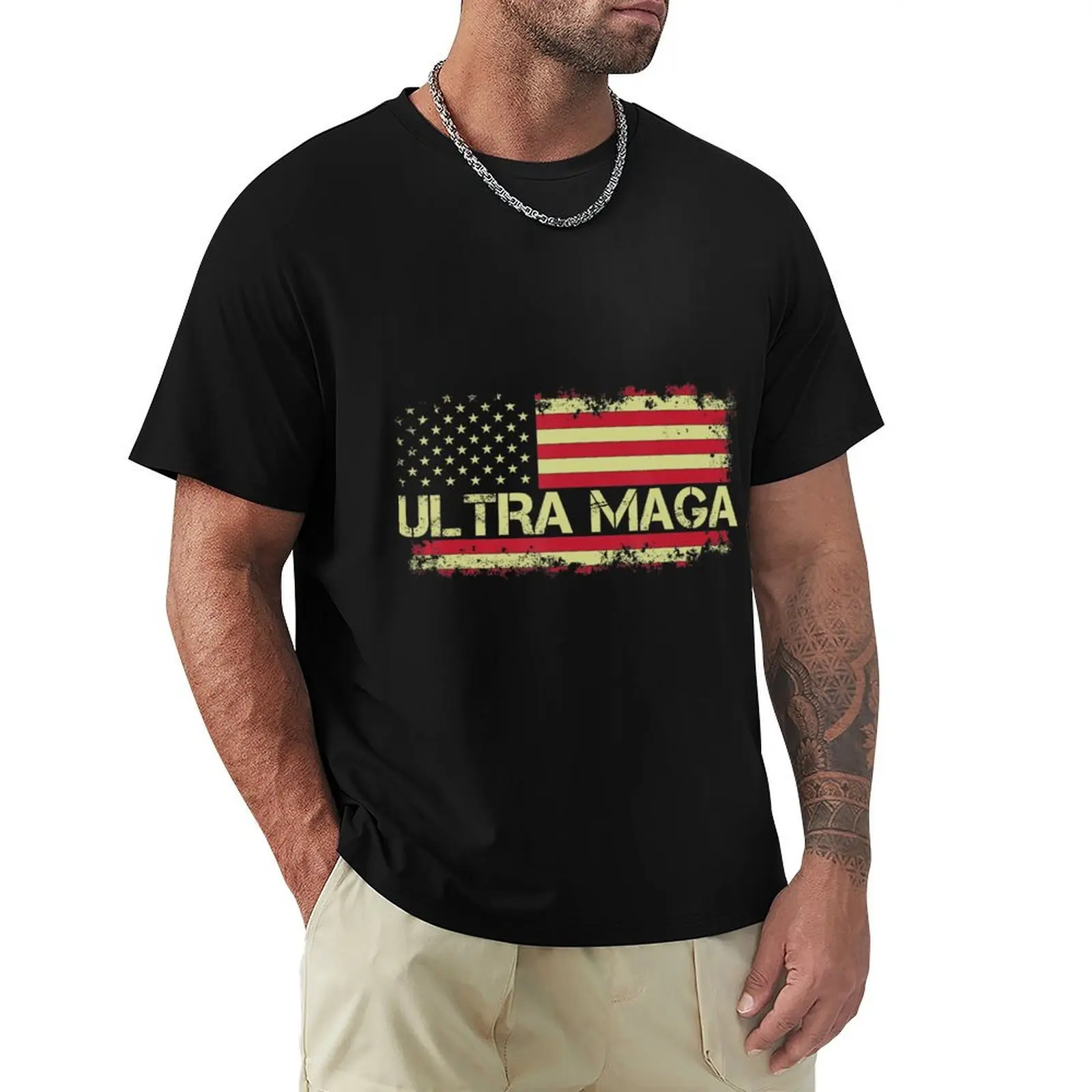 Ultra Maga, And Proud Of It, American Flag, Vote Red T-Shirt Holiday Outdoor T-Shirt