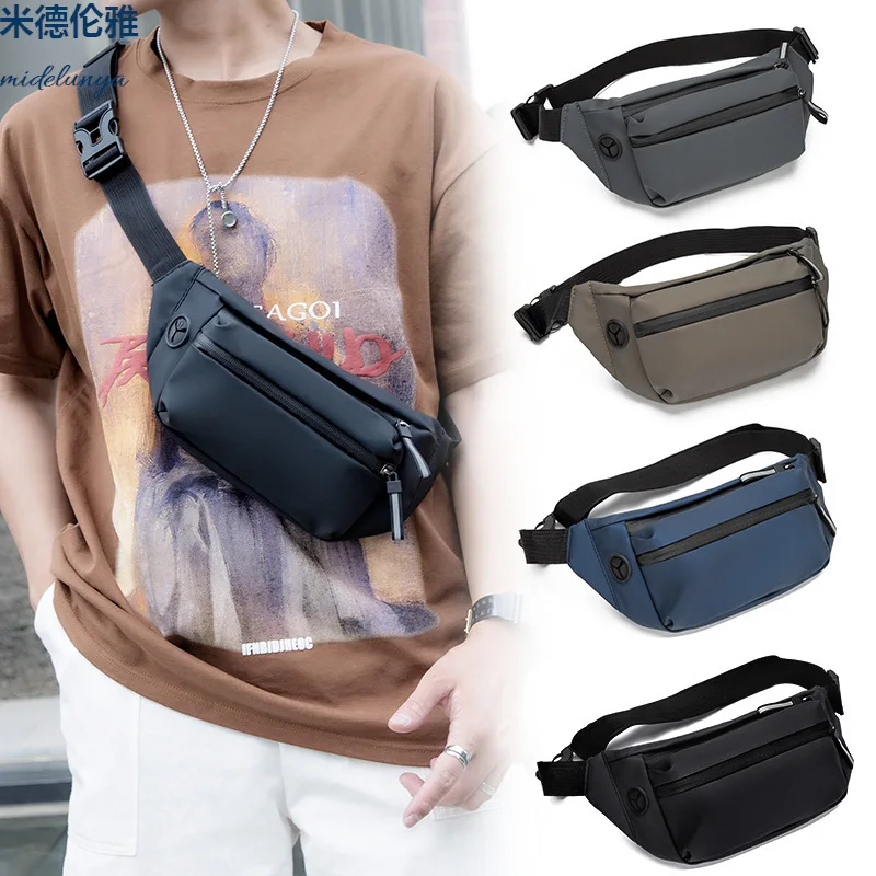 Men's Casual Chest Bag Outdoor Sports Waterproof Waist Bag Fashion Small Shoulder Bag Trendy Lightweight Crossbody Bag Phone Bag