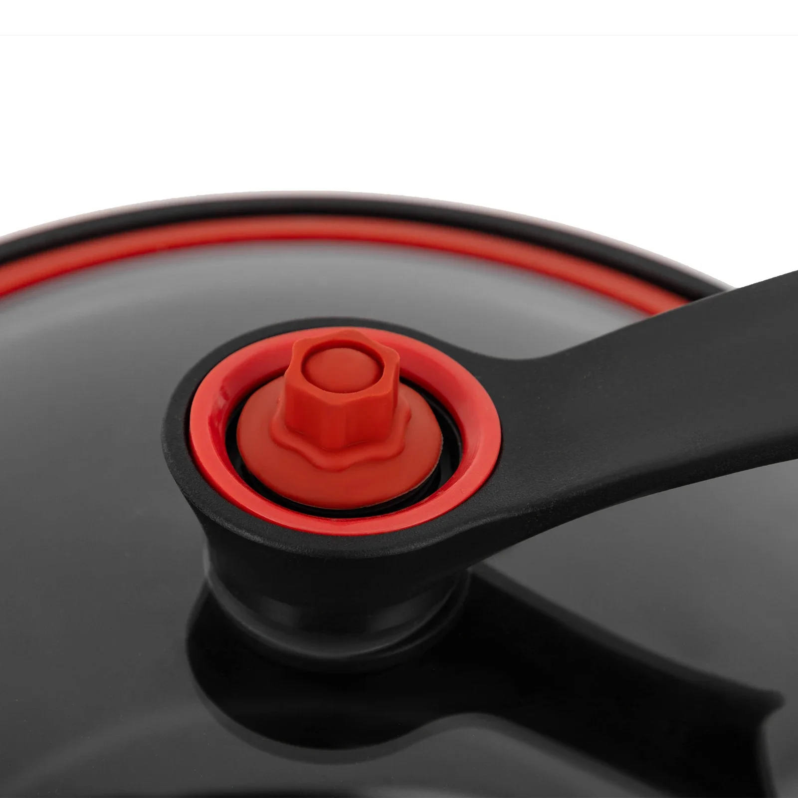 طنجرة الضغط الدقيقة المصنوعة من الفولاذ المقاوم للصدأ باللون الأحمر - طلاء غير لاصق للوجبات السريعة والطهي بالضغط العالي