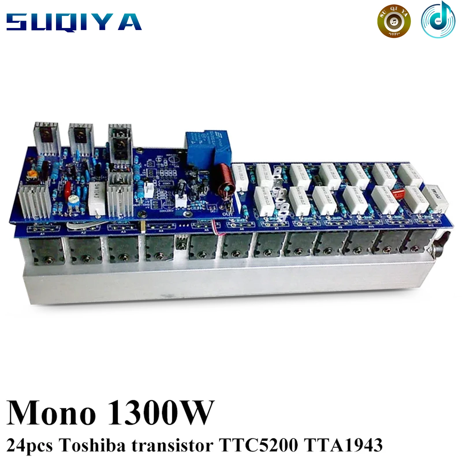 

1300w Mono Power Amplifier Board 24pcs Toshiba Transistor TTC5200 TTA1943 Pure Sound HIFI High Power Diy Audio Amplifier