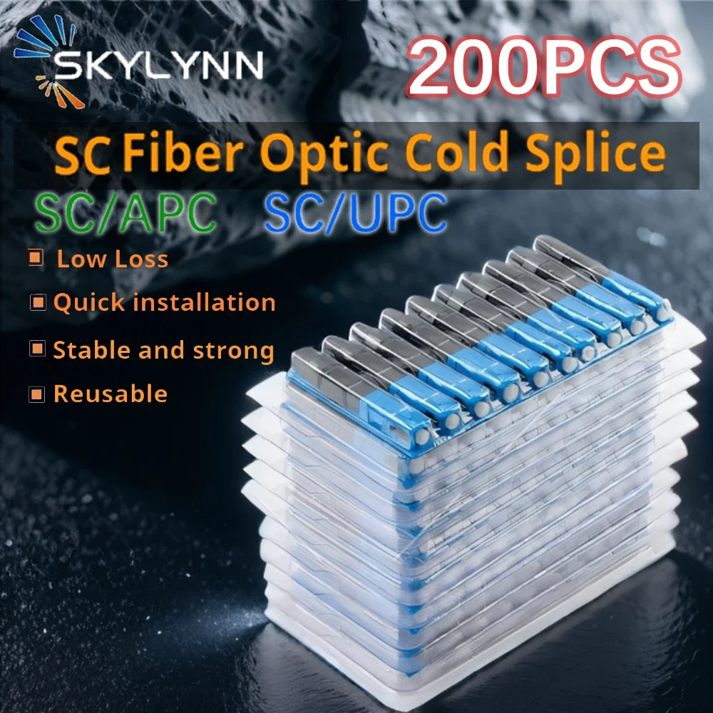 

200PCS SC Quick Field Assembly FTTH Embedded Fibre Optic Quick Connector SC APC SC UPC Cold Connector High Quality