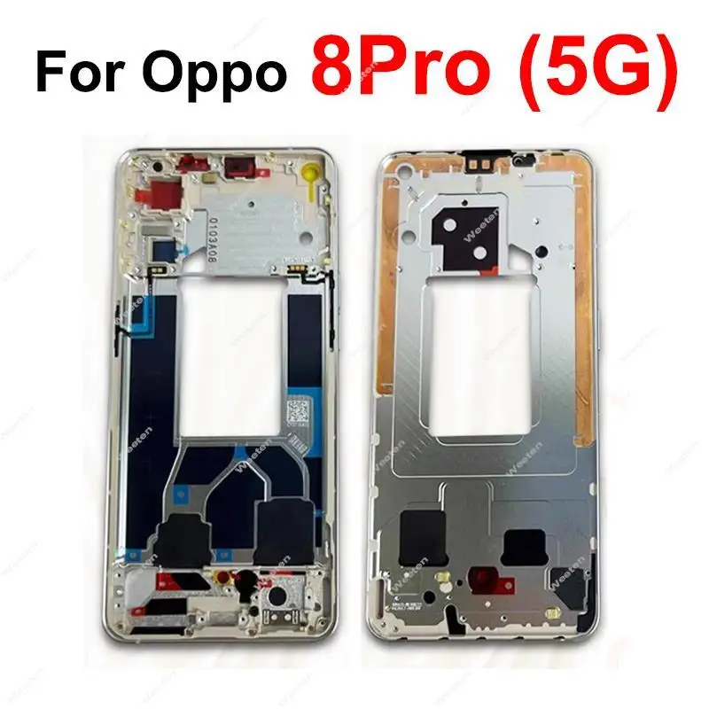 

Средняя рамка корпуса для OPPO Reno 8 Pro 5G, передняя рамка корпуса с боковыми кнопками, запчасти для ремонта