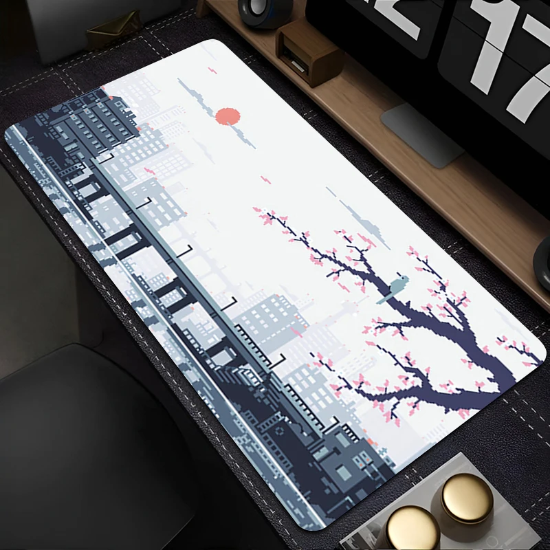 

Mousepad Laptop Mouse Pad Office PC Accessories HD Keyboard Pad Rubber Cup Mat Soft Mouse Mat Pixel Art Landscape Large Desk Mat