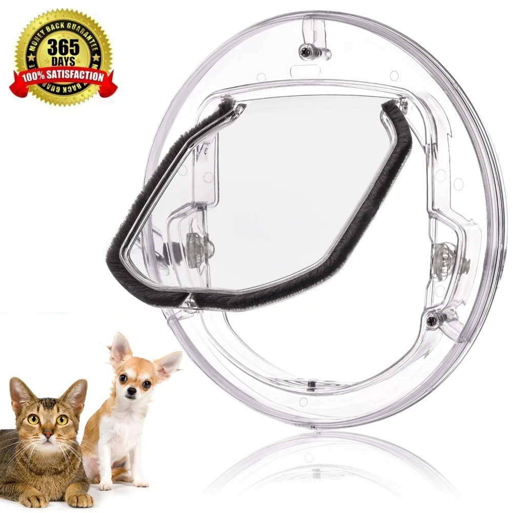 Cat Flap Door 4 Way Locking Cat Doors with 4 Way Lock Security Flap Small Pet Door for Cats Small Dogs Puppy door for cats