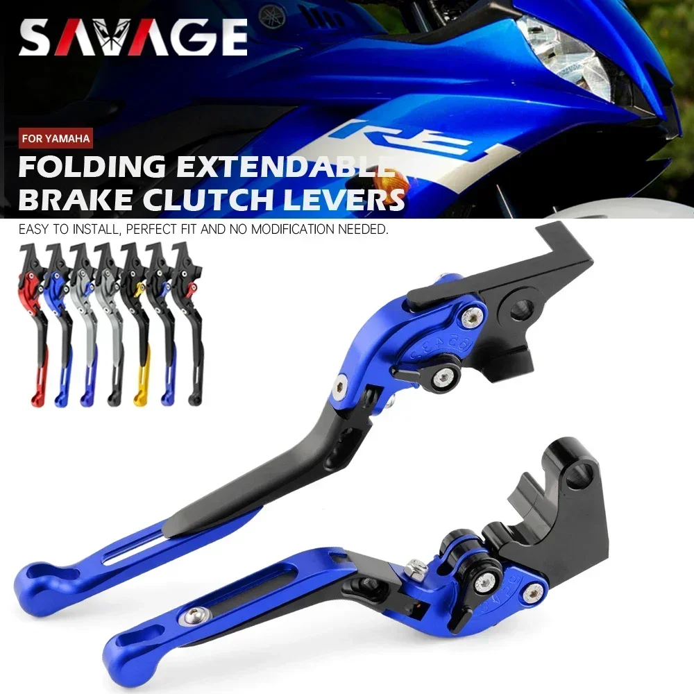 Folding Brake Clutch Levers For YAMAHA YZF R3 R25 MT25 MT03 MT 25 03 Motorcycle Extendable Adjustable Handle Lever Accessories