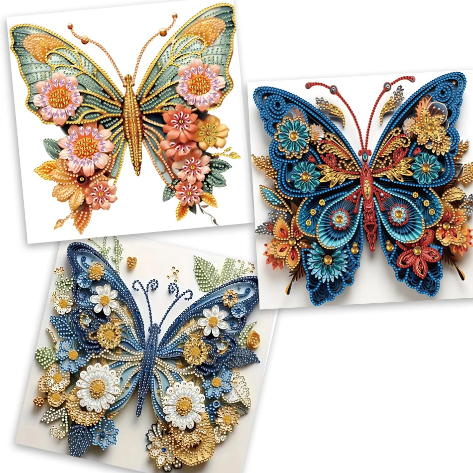 

GATYZTORY Butterfly DIY Special Shape Diamond Painting Kits Crystal Rhinestones Diamond Embroidery Arts Craft For Home Decor