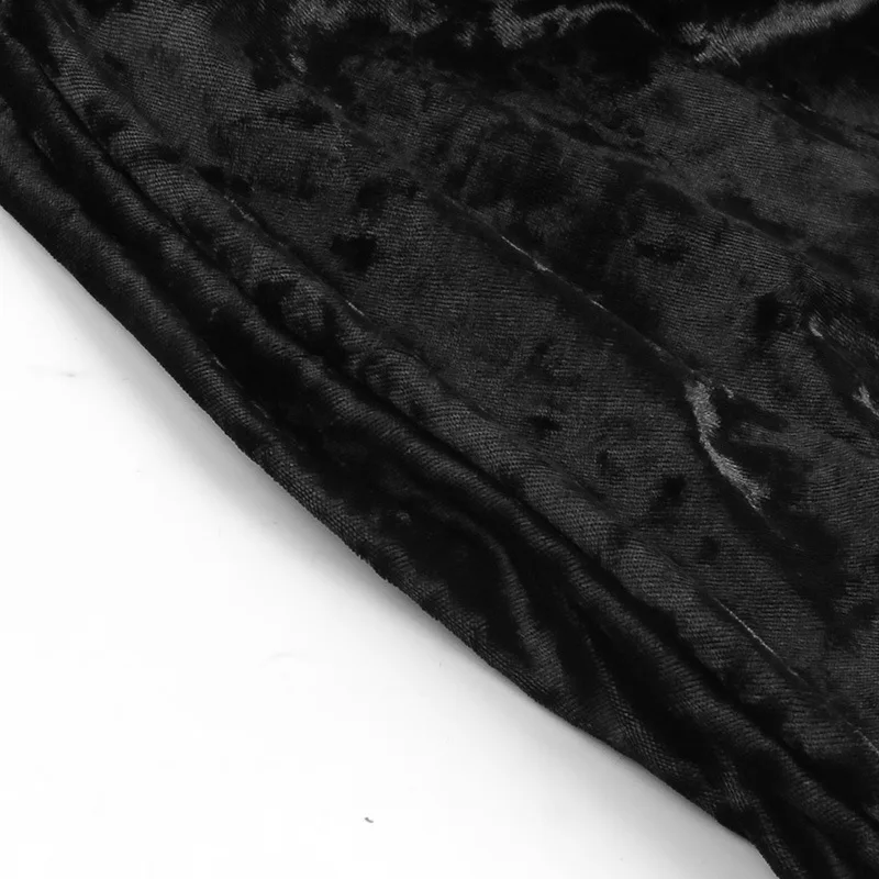 Goth Dark Ruched Vintage Gothic Aesthetic Velvet Skirts Grunge Mesh Splice Sexy Mermaid Skirt Women High Waist Elegant Partywear