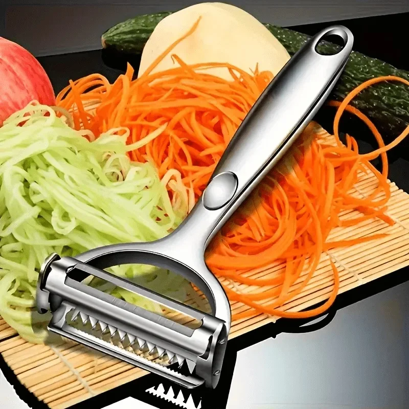 

2025Multifunctional Kitchen Peeler Vegetable Fruit Peeler Stainless Steel Durable Potato Slicer Household Shredder Carrot Peeler