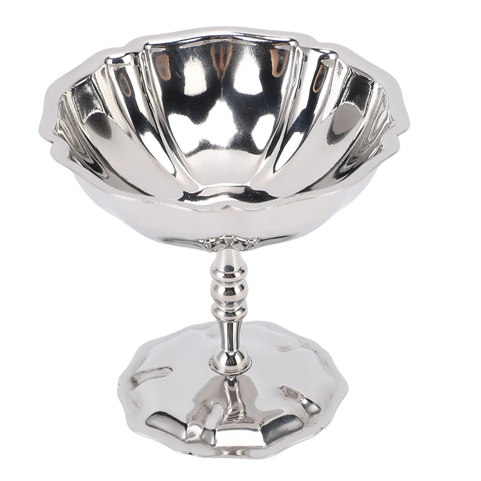 Stainless Steel Dessert Cups Footed Ice Cream Bowls Tall Stem Dessert Cups for Pudding Frozen Yogurt Snacks Serving