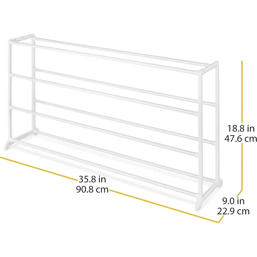 رف أحذية مكون من 20 زوجًا مكون من 4 طبقات قائم بذاته |   منظم لتخزين مدخل الخزانة وحل توفير المساحة