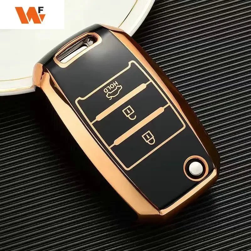 

New TPU Car Flip Key Case Cover Shell For KIA Rio 3 K2 Ceed Cerato K3 K5 Sorento Sportage Soul K4 Picanto Optima Forte Stinger