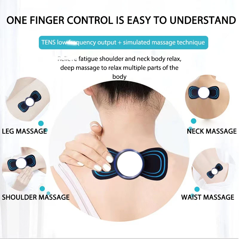 EMS Neck Massager Electrode Pads TENS Muscle Stimulator Gel Patch Accessories Trainer Exerciser Replacement Stickers for Health image 4