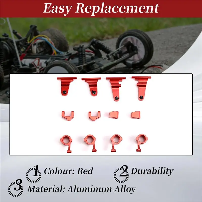 FBIL-For MX5 NXS RC Car Metal Steering Cup Upper Lower Swing Set Shock Tower Bracket Body Post Upgrade Parts