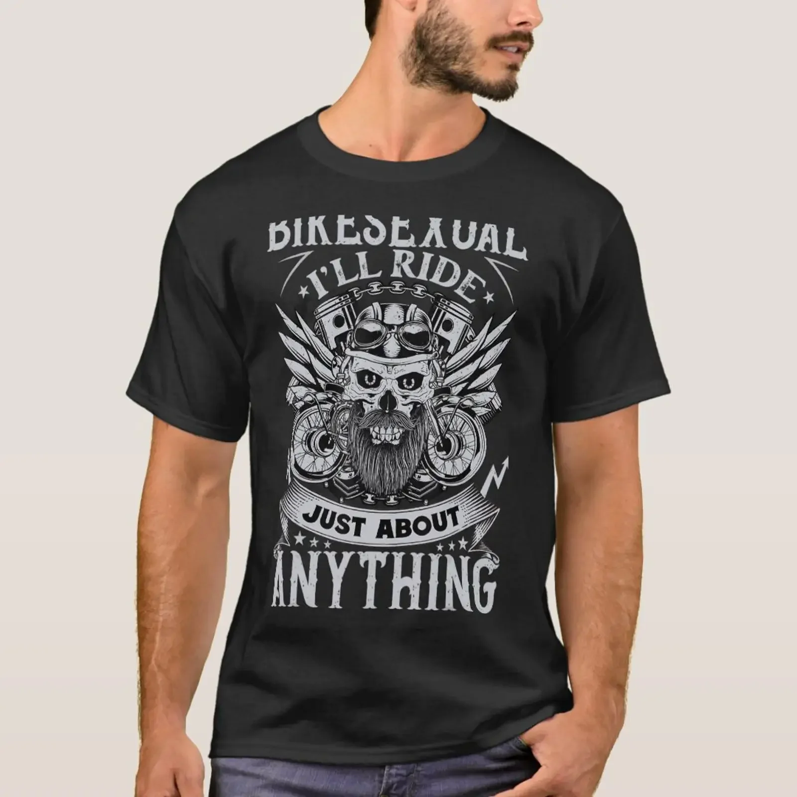 Bikesexual I'll Ride Just About Anything Funny Bik T Shirt vintage Washed graphic designer clothes Unisex Slightly Stylish