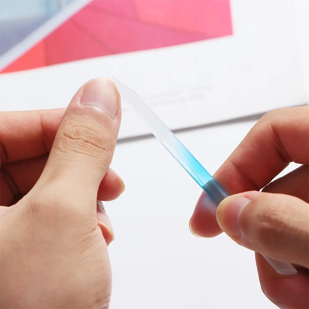 Nail Art Tools Gradient color Non-slip Nail Polishing Double Sided Nail File Cuticle Remover Glass Cuticle Pusher Pedicure Tool