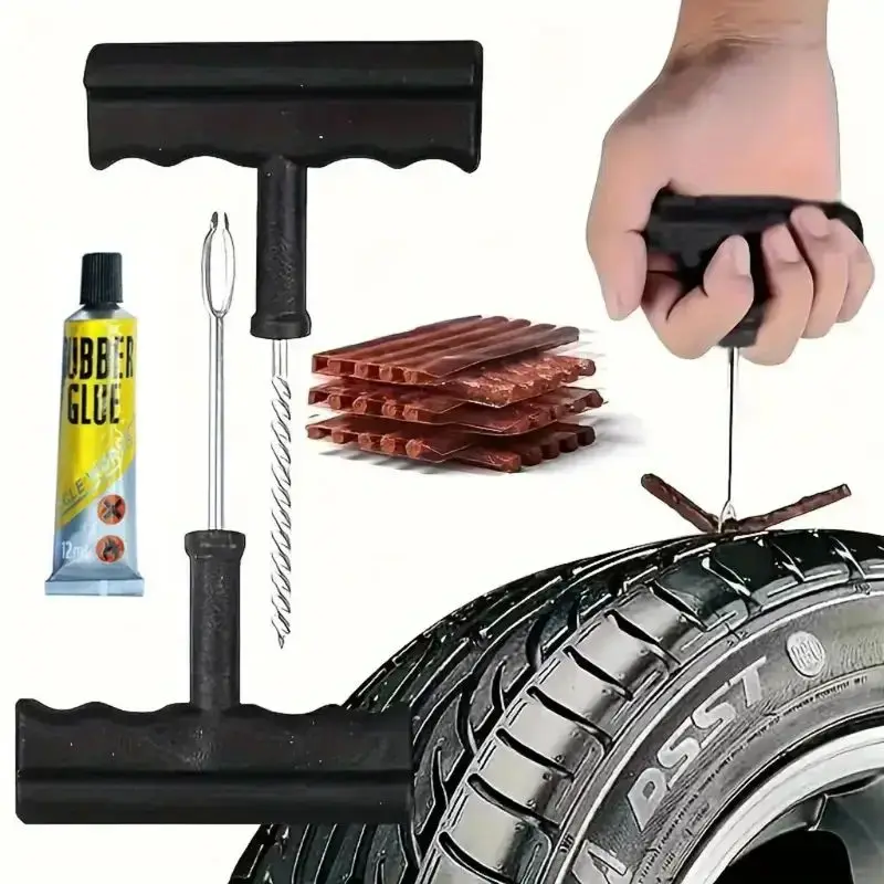 

Professional Heavy Duty Tire Repair Kit for Car, Truck, Motorcycle, ATV, Tractor, RV, SUV, Trailer.