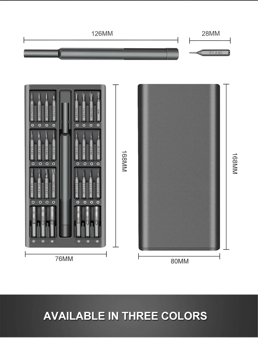 63-in-1-Präzisions-Schraubendreher-Set, Phillips-Torx, magnetischer Schraubendreher-Bit, professionelles Reparatur-Werkzeug-Set für iPhone-Uhr, Kamera – Detail 12