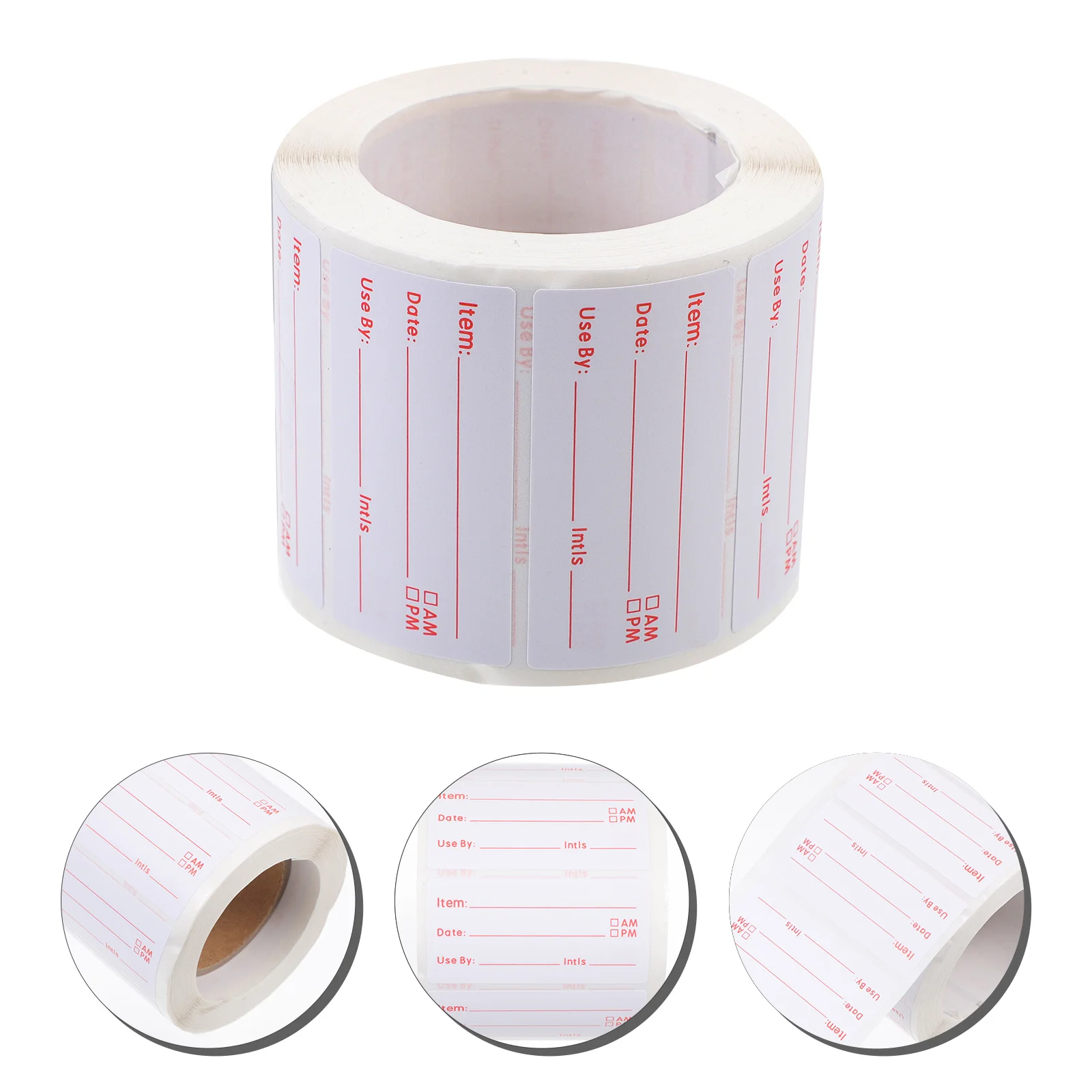 1 rolo de etiquetas rotativas graváveis para alimentos, adesivos autoadesivos removíveis, freezer, seguro, fácil descascar, recipientes reutilizáveis
