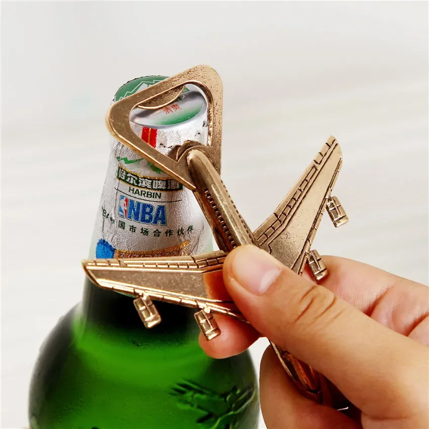 100pcs Airplane Bottle Opener Antique Plane Shape Beer Opener Wedding Gift Party Favors Kitchen Aluminum Alloy Airplane Openers