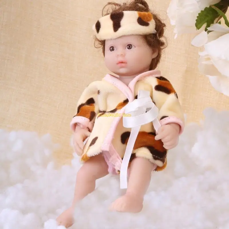 WXTD 6inch Silicone Reborns Doll Silicone Reborns Small Girl Doll for Toddlers Girl Pretend Toy Best Companies Child Gift