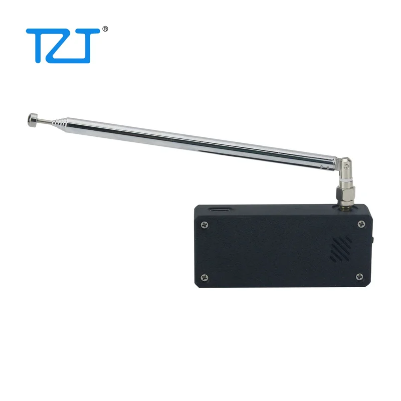 Tzt receptor de rádio rf si4732, tamanho de bolso, 0.5-108mhz, tela ips de 1.9 polegadas, suporte lsb usb am fm, modos com antena telescópica