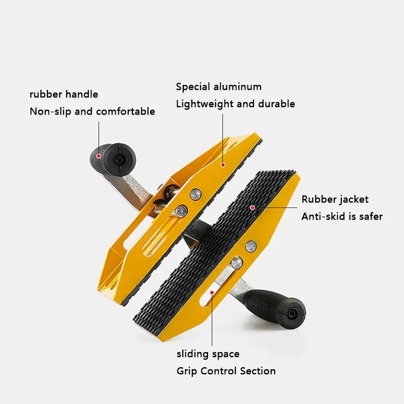 Handed Carrying Clamps เครื่องมือหินแกรนิตสําหรับเครื่องมือยกแผ่นหินแก้วพร้อมยางสําหรับหินอ่อนเซรามิก