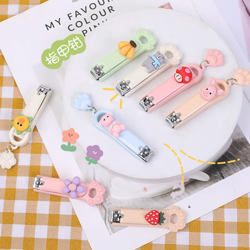 Kawaii Cartoon Cat Claw Nail Clippers Student Ins Girl Heart Children's Mini Nail Clippers Portable Nail Tools