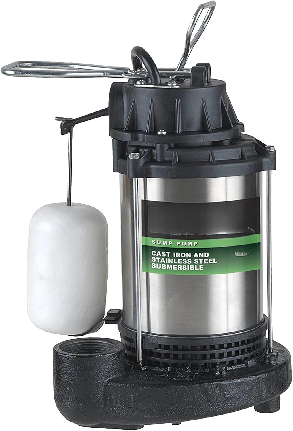 58321-WYN3 CDU980E 3/4 HP Submersible Cast Iron and Stainless Steel Sump Pump with Integrated Vertical Float Switch, Large