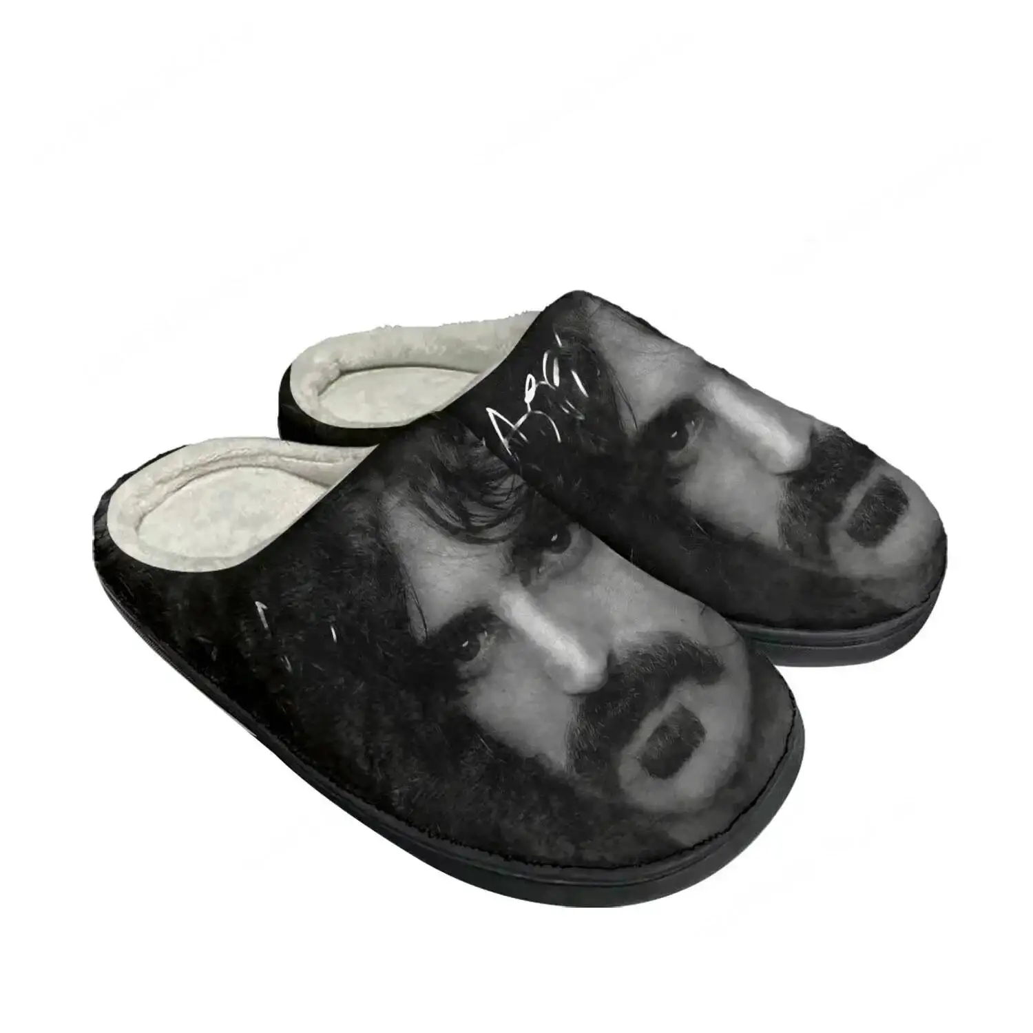 Frank Zappa Rock Music Pop Home Cotton Custom Slippers Mens Womens Sandals Plush Bedroom Casual Keep Warm Shoes Thermal Slipper