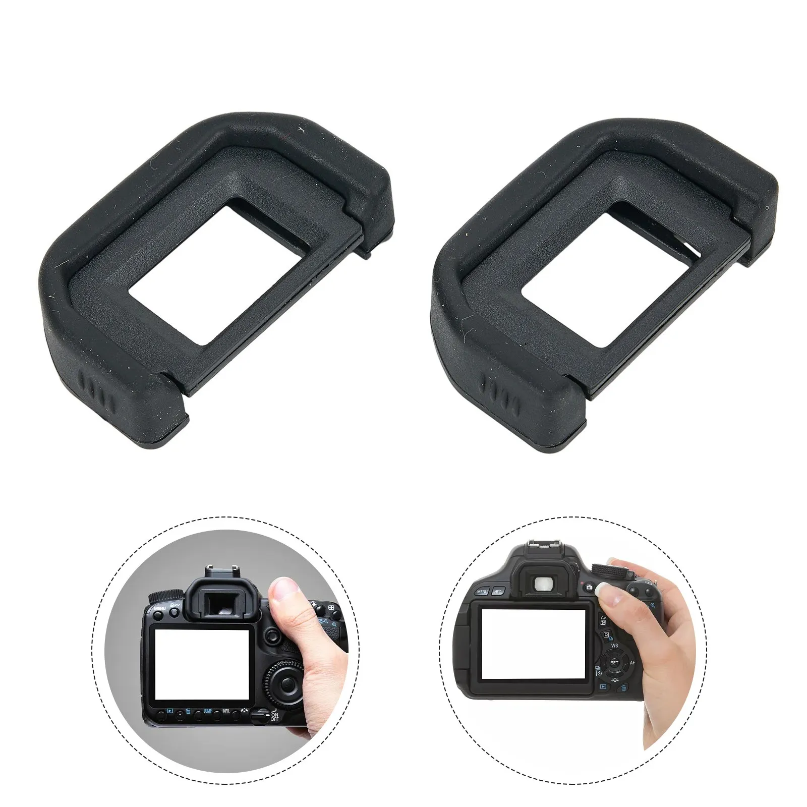 2 ชิ้นช่องมองภาพ Eyecup สําหรับ Canon 600D 550D 500D 450D 400D 350D 300D 1100D 1000D N E W