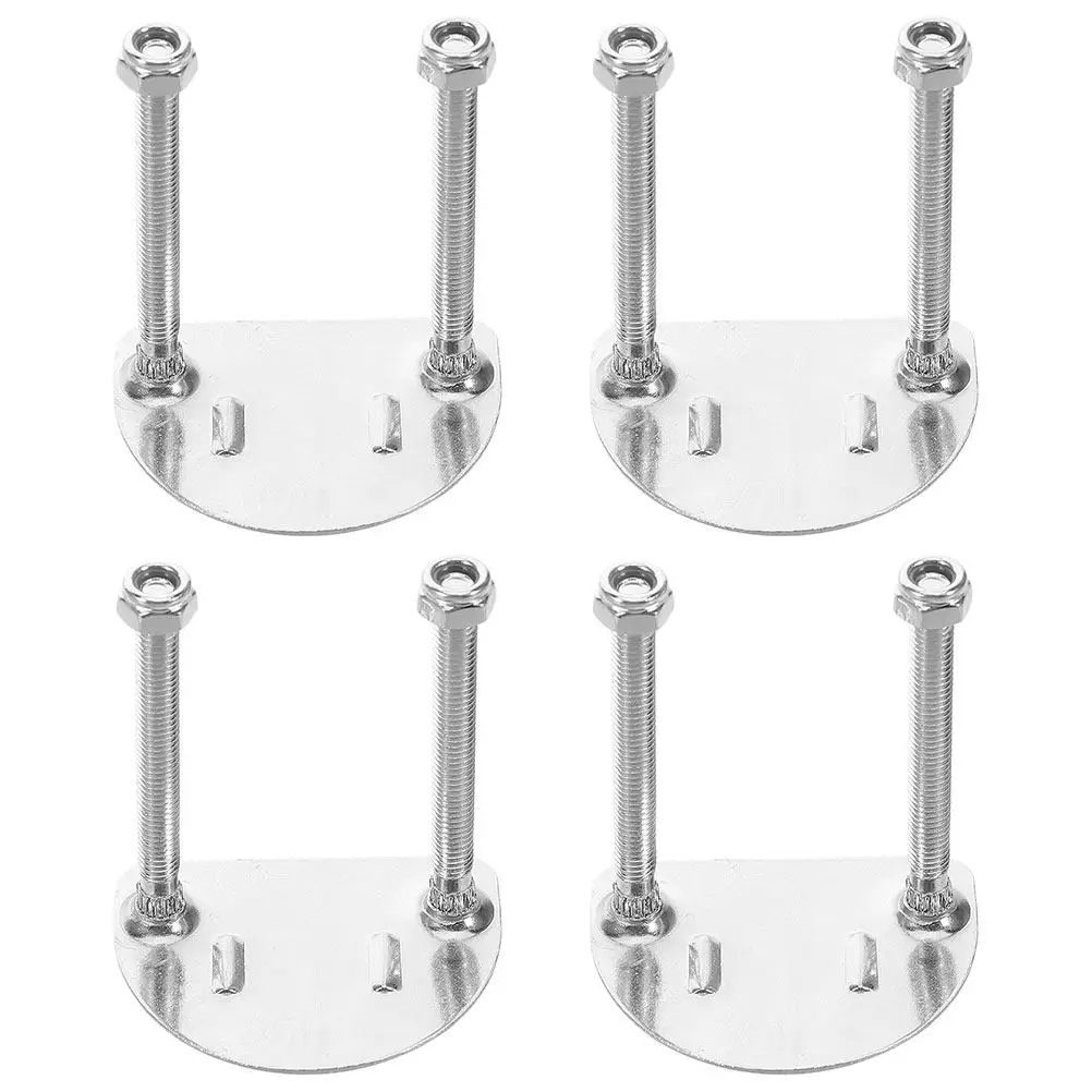 4Pcs Roller Skate Bracket Plates Double Row Stainless Steel Shock Absorbing Plates for Quad Skates Installation Base Hardware