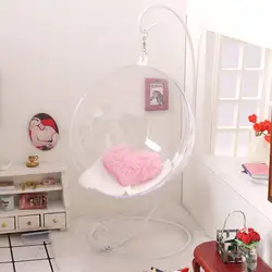 Dollhouse Swing Chair Heart Pillow Miniature Swing Chair Doll House Miniature Furniture Swing Chair Garden Furniture Swings Toys