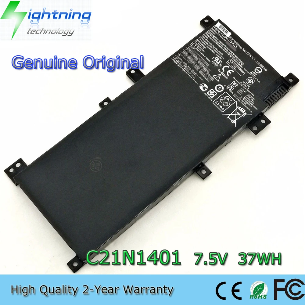 Brand New Genuine Original C21N1401 7.5V 37Wh Laptop Battery for Asus X455L X455LN X455LA Y483L X455LF X454LD