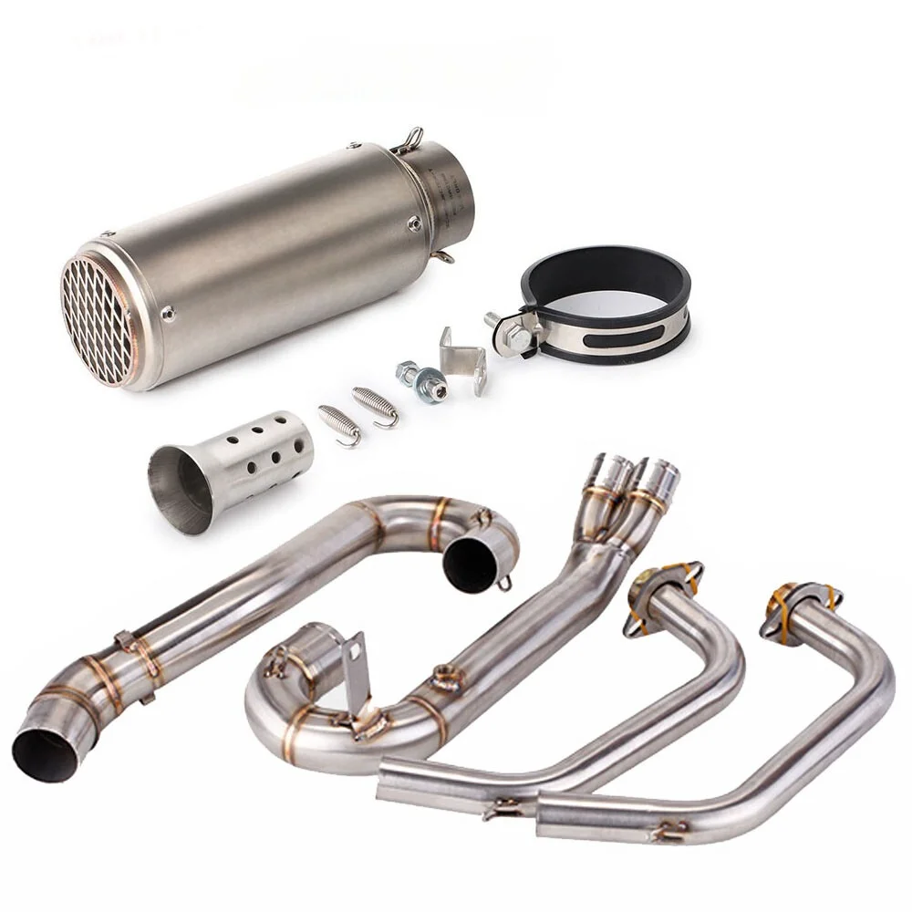 Полная система для Yamaha YZF R3 R25 MT03 2015-2023, передняя выхлопная труба, 51 мм, глушитель, выхлопные системы, выхлопные трубы