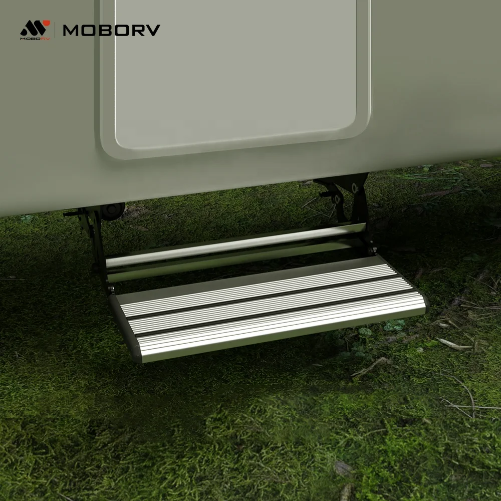 

MOBORV RV Step Motorhome Recreational Vehicle Motorized Aluminum Anti-Slip 12V Waterproof 200KG Load Capacity Automatic Control