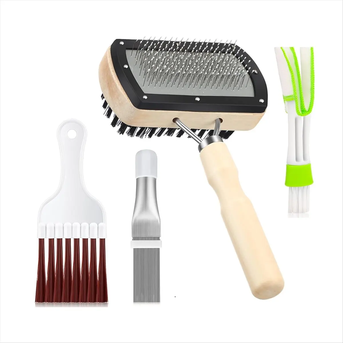 A20I 4 Pieces Air Conditioner Condenser Fin Cleaning Brush, AC Coil Cleaner Stainless Steel Fin Comb