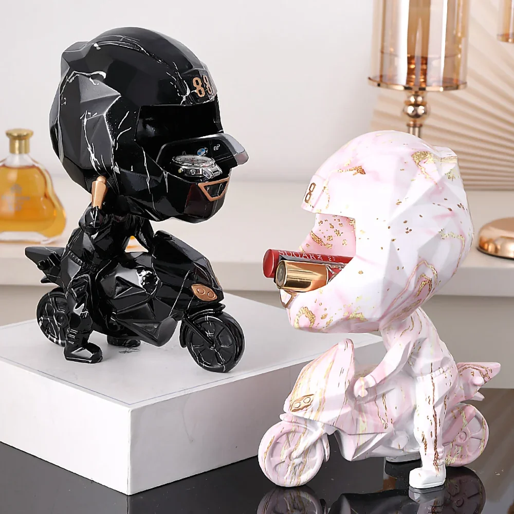 

Cool FIGURI Model Home Living Room Decoration,Motorbike Figurines Table Decor,Decorative Statue Storage Box,Motorcycle Sculpture