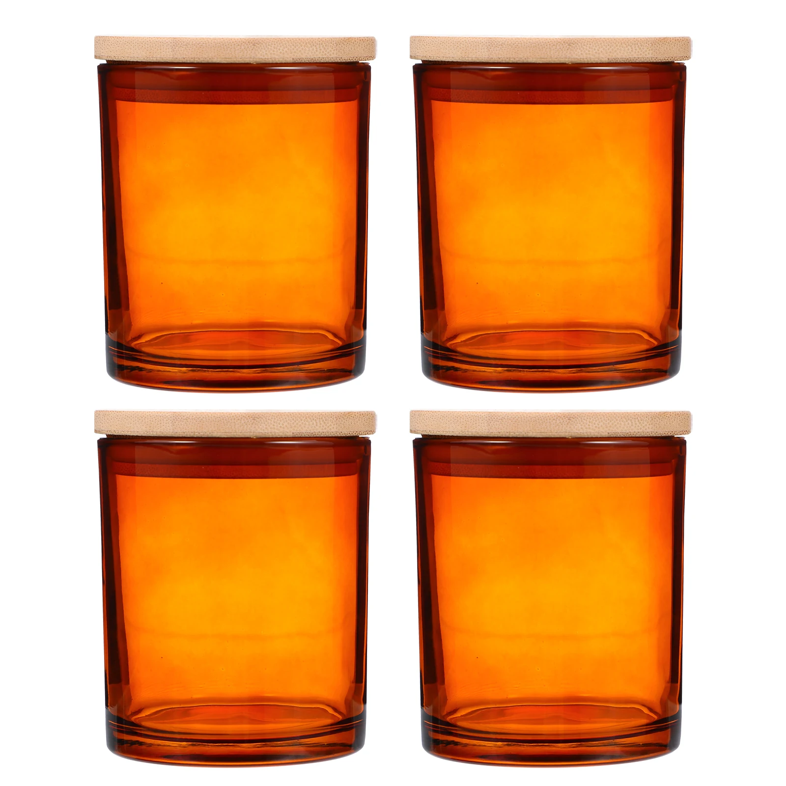 

4Sets Aromatherapy Scented Tin Glass Jars DIY Making Containers Simple Design Durable Use Home Office Decor Gift