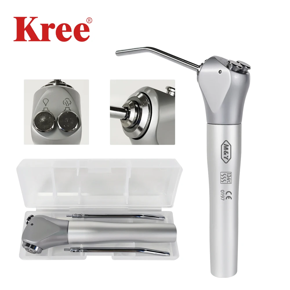Dental  With 2 Nozzles Tips Dental Air Water Syringe 3 Way Syringe Handpiece Teeth Triplex Whitening Handpiece