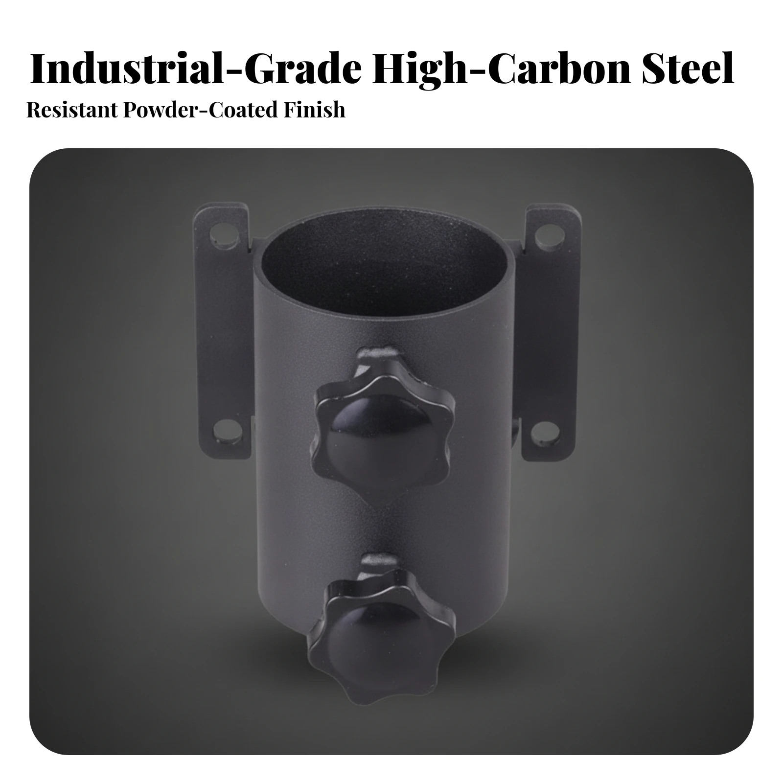 Outdoor Umbrella Mounting Bracket Adjustable Wall-Mount Umbrella Holder with Tightening Knobs Sturdy Weather-Resistant