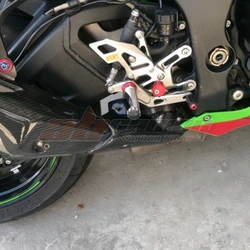 Exhaust Pipe Heat Shield Cover Guard Fairing For Kawasaki ZX10R 2021 -2024 Full Carbon Fiber 100%