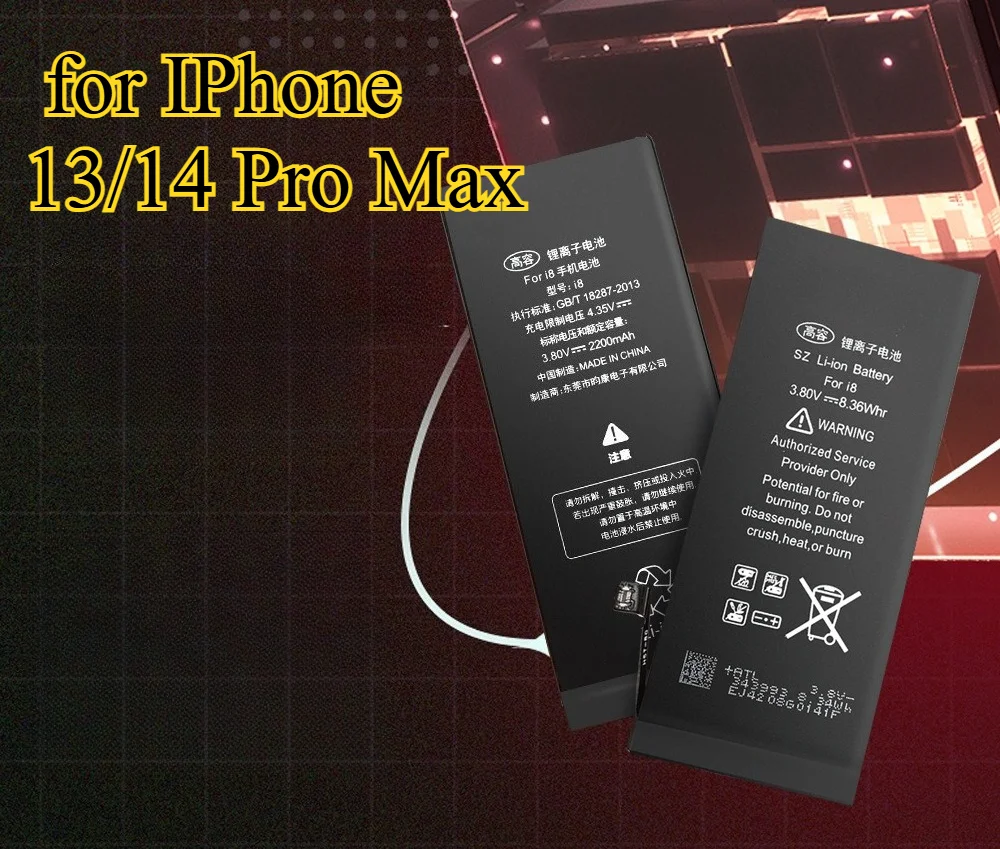 

4790mAh Built-in Battery for IPhone 13/14 Pro Max A2487/A2886 IOS 15-18 No Warning 800+Cycles