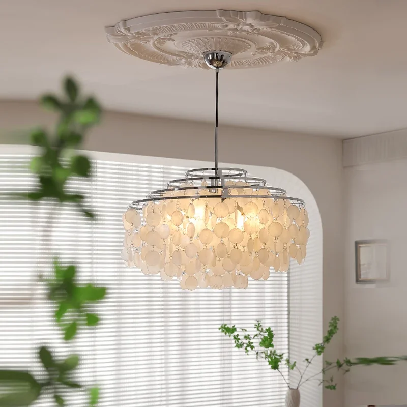 Shell Chandelier Ceiling Suspension Pendant Lamp Living Dining Room Bedroom Hanging Light