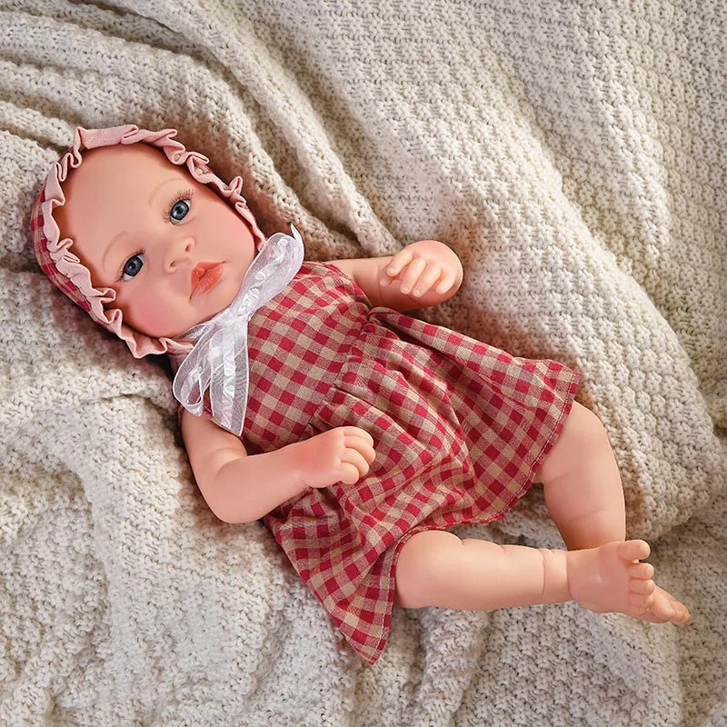 45cm Reborn-Babypuppenkleidung, Niedliche Puppenkleidung für 18-Zoll-Neugeborenen-Babypuppen, Realistisches Kleid für Mädchen, Spielzeug-Puppenzubehör-Outfit – Detail 9