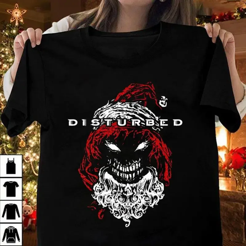 Rare DISTURBED Merry Christmas Cotton For Fan S to 5XL T Shirt BM312