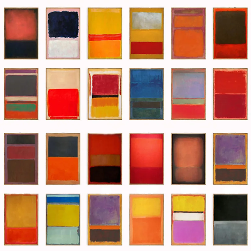 Wall Decor, Mark Rothko Poster Sets, Rothko Print, Abstract Art, Abstract Print, Vintage Art, Minimalist Poster, Interior Design